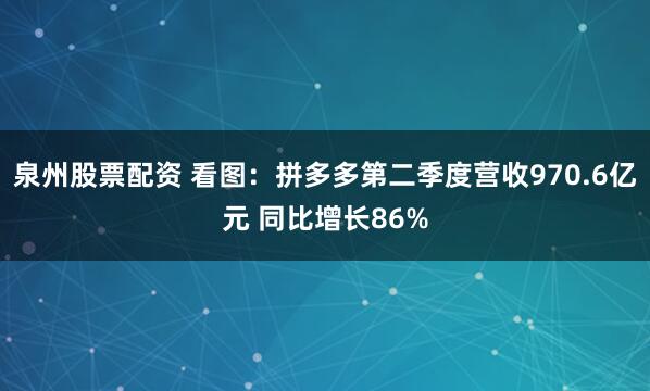 泉州股票配资 看图：拼多多第二季度营收970.6亿元 同比增长86%